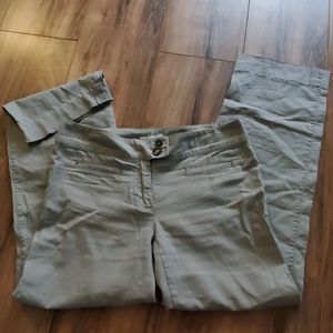 Wide leg linen/cotton pants